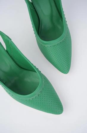 کفش زنانه  پاشنه دار شيک و راحت  روزانه کلاسيک پشت باز Muggo  سبز